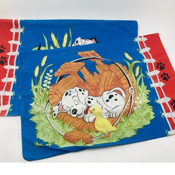 Set Disney 101 DALMATIONS Movie Pillow Cases Dog Pond Duck Puppies Standard 2 Si - Picture 5 of 13
